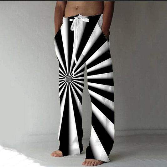 Pantalones de diseño visual abstracto