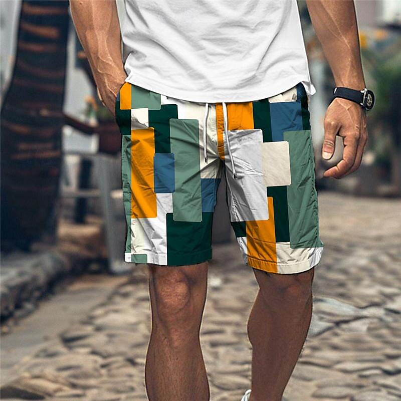 Color Blocks Swimming Trunks Board Shorts