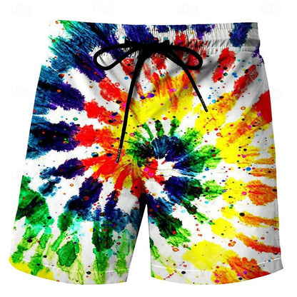 Graphic Gradient Color Swimming Shorts