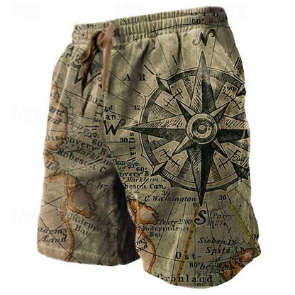 Graphic Letter Motorcycle Shorts