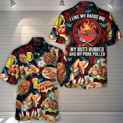 Food Letter Barbecue Aloha Shirt