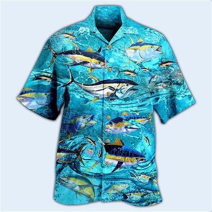 Camisa de notas musicales con instrumentos musicales Camisa hawaiana de verano Camisa abotonada