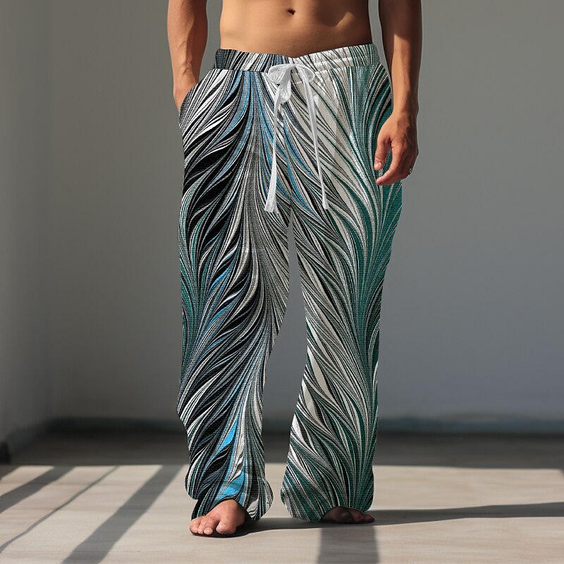 Leaf Casual 3D Print Pants