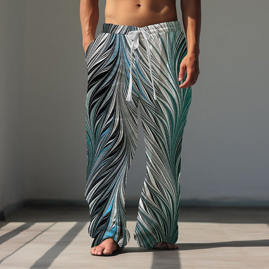 Leaf Casual 3D Print Pants