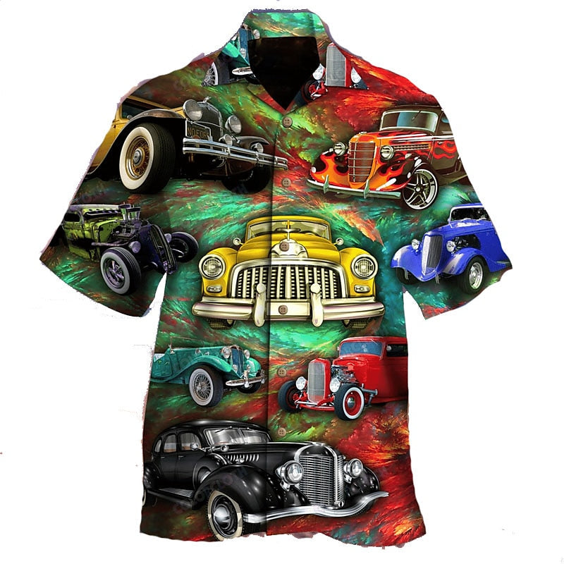 Car Summer Hawaiian Aloha Shirt