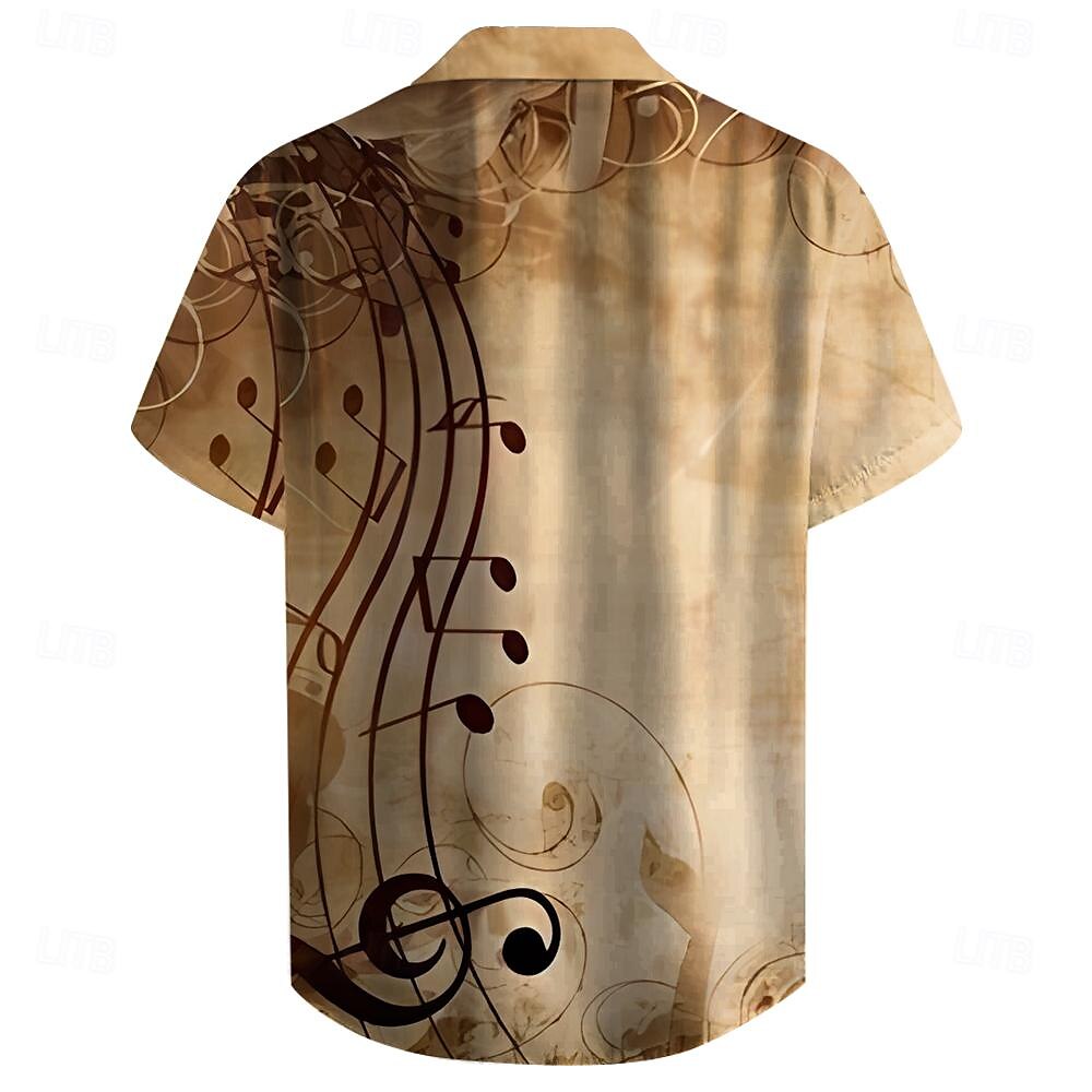 Graphic Musical Notes Shirt