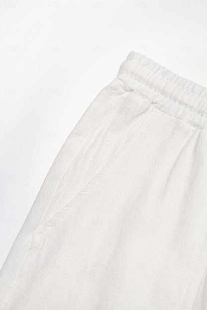 Bird Print Drawstring Beach Pants