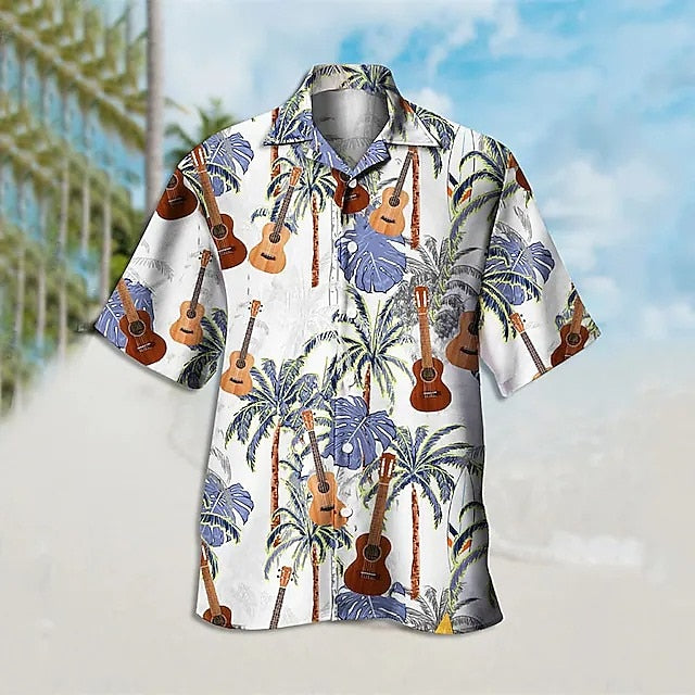 Camisa con luces de flamenco Camisa hawaiana de verano Camisa Aloha