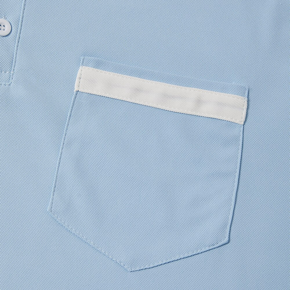 Colorblocked Casual Top Pique Polo Shirt