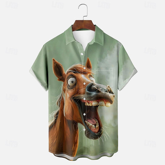 Funny Donkey Print Shirt