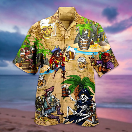 Pirate Skull Hawaiian Shirt