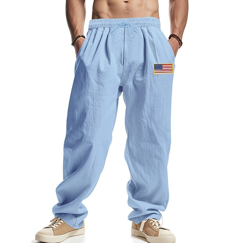 Classic Linen Drawstring Beach Pants