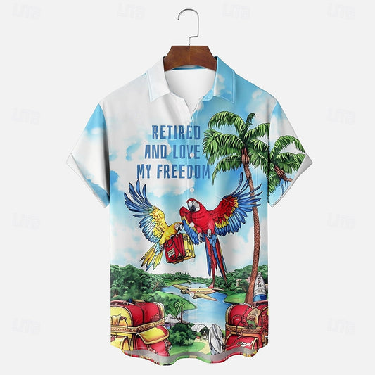 Parrot Tropical Hawaiian Shirt