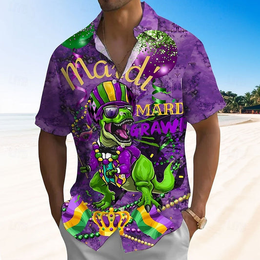 Mardi Gras Dinosaur Carnival Shirt