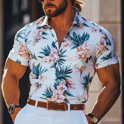 Floral Print Aloha Shirt