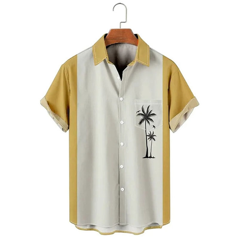 Camiseta con plantas tropicales y palmeras