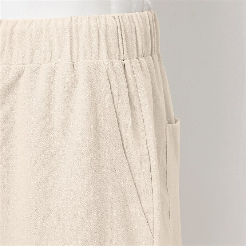 Classic Linen Drawstring Pants
