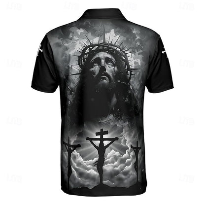 Easter Cross 3D Polo Shirt