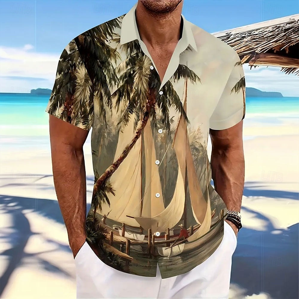 Coconut Tree Sailboat Shirt