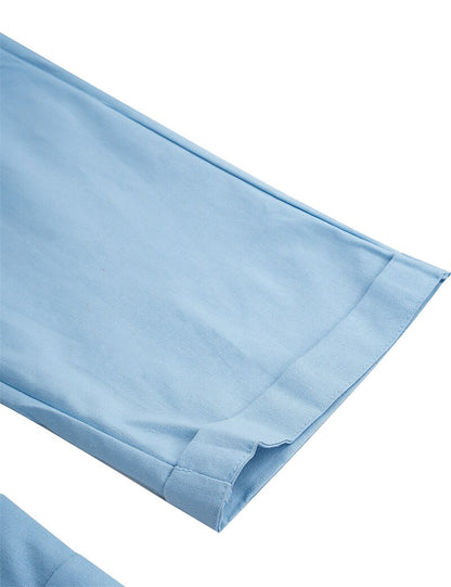 Linen Straight-Leg Business Casual Pants