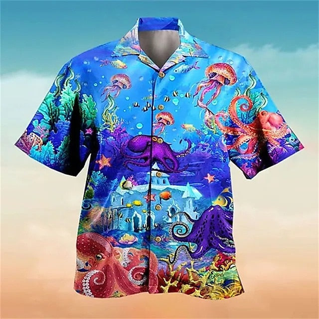 Flamingo Lights Aloha Shirt