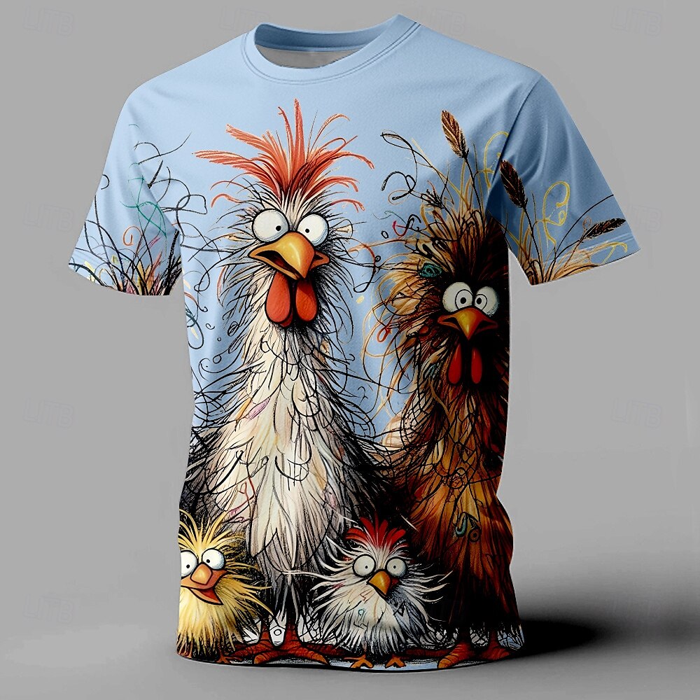 Funny Rooster Graphic T-Shirt