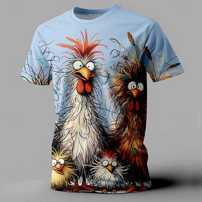 Funny Rooster Graphic T-Shirt