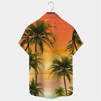 Camiseta con plantas tropicales y palmeras