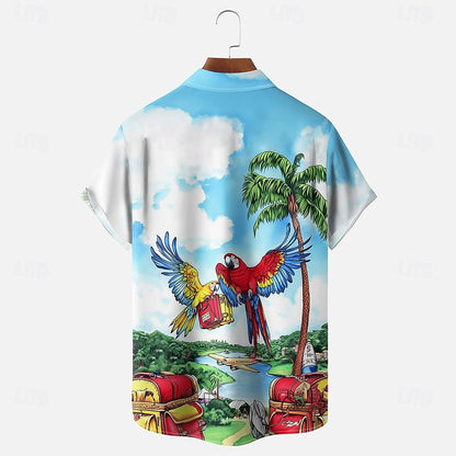 Parrot Tropical Hawaiian Shirt