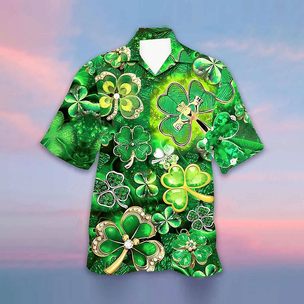 St. Patrick's Clover Casual Shirt