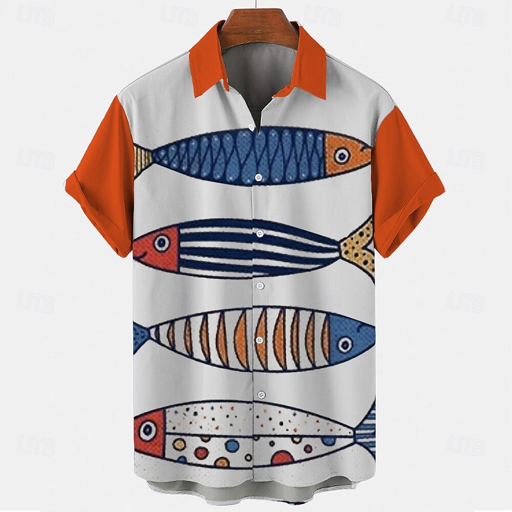 Graphic Fish Casual Shirt