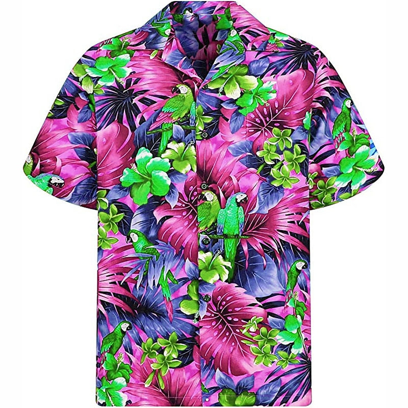 Floral Tropical Flowers Palm Leaf Shirt