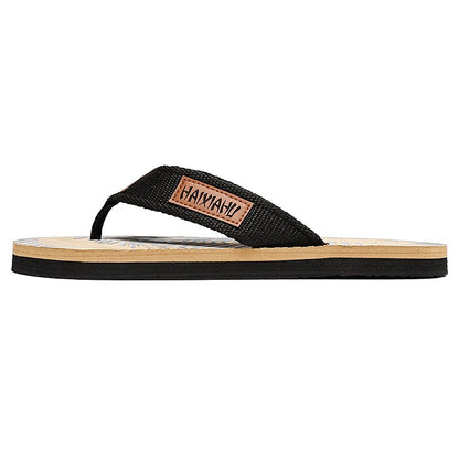 Red & Black Geometric Fashion Flip-Flops