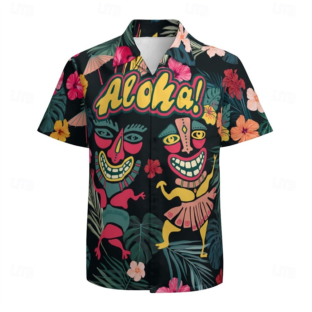 Retro 70s Graphic Aloha Shirt