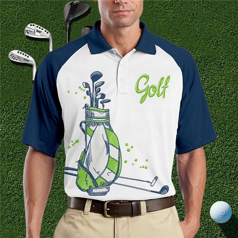 3D Print Golf Polo Shirt