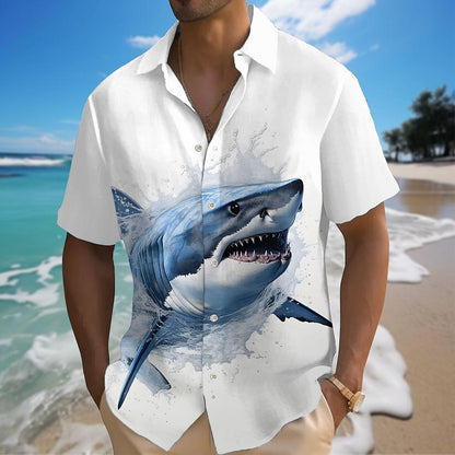 Shark Tropical Aloha Shirt