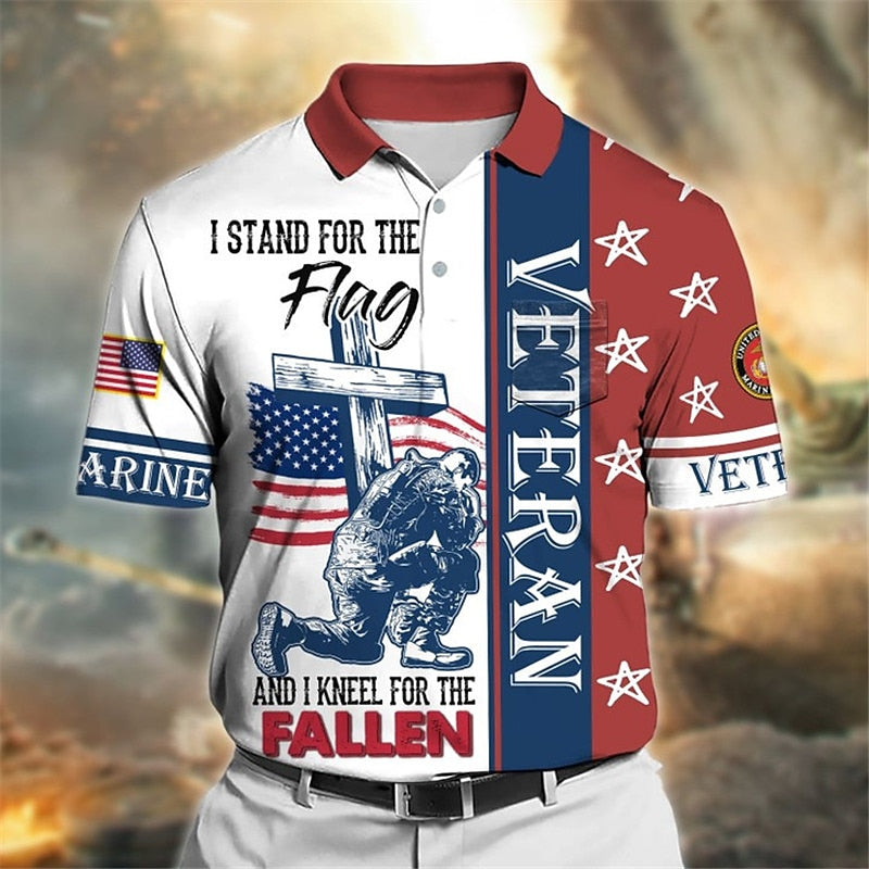 Patriotic Veterans 3D Polo Shirt