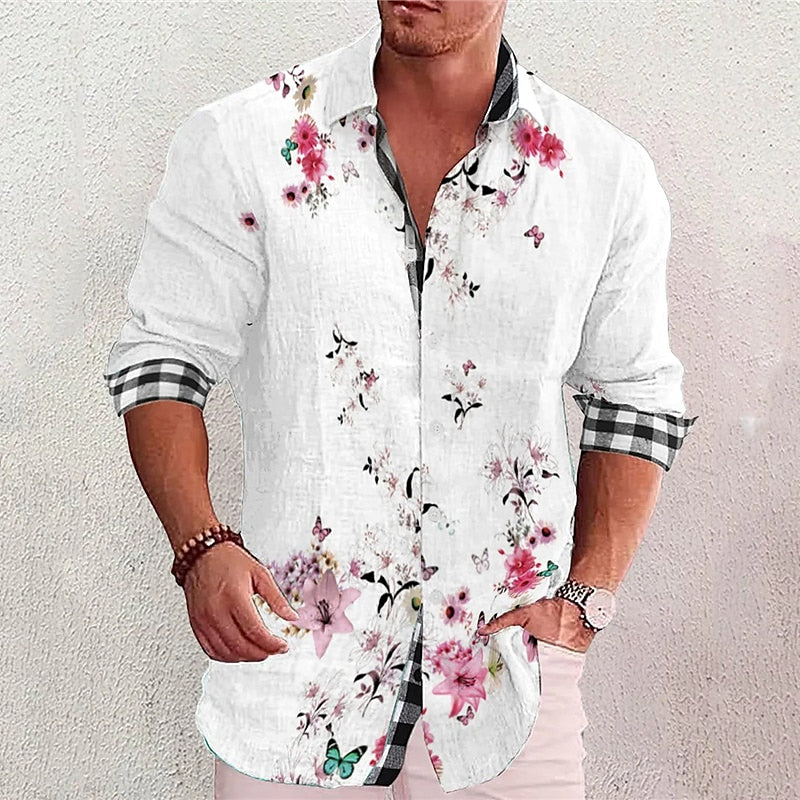 Floral Aloha Long Sleeve Fashion Shirt