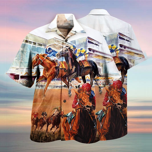 Kentucky Derby Horse American Flag Horse Racing Shirt