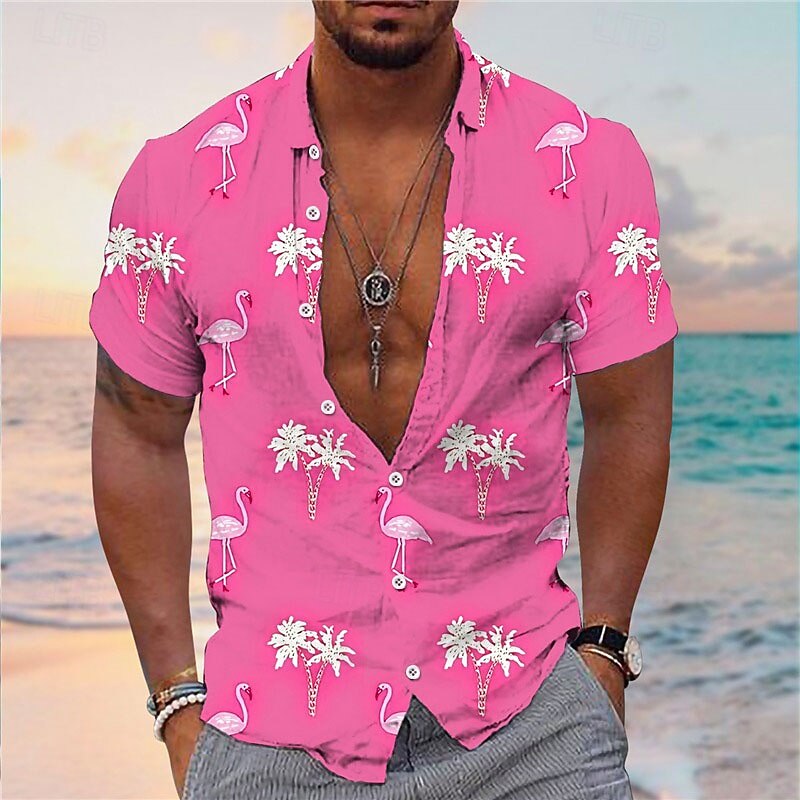 Flamingo Coconut Tropical Plants Shirt