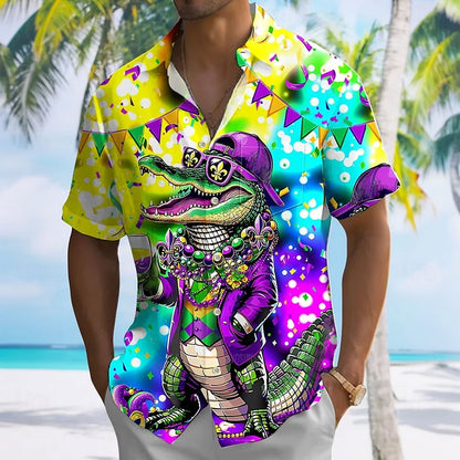 Crocodile Mardi Gras Shirt