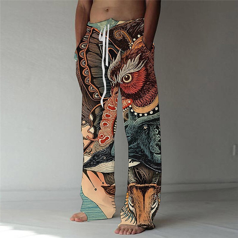 Summer Beach Trousers Drawstring Pants