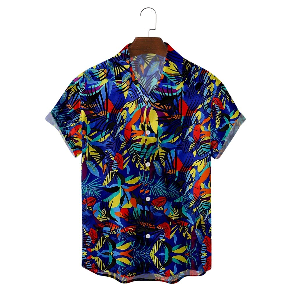 Floral Graphic Palm Leaf Shirt