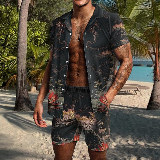 Hawaiian Vacation Print Shirt Set