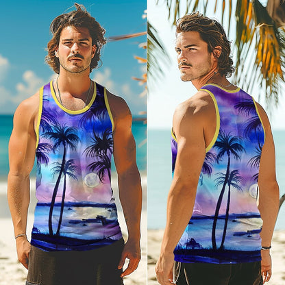 Ombre Coconut Palm Tank Top