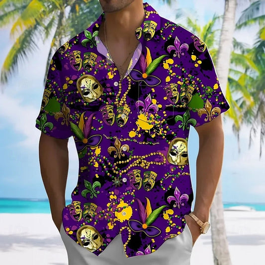 Mardi Gras Pearl Mask Shirt