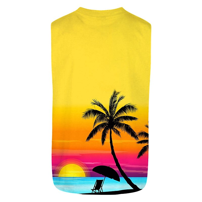 Graphic Coconut Palm Sleeveless Tee