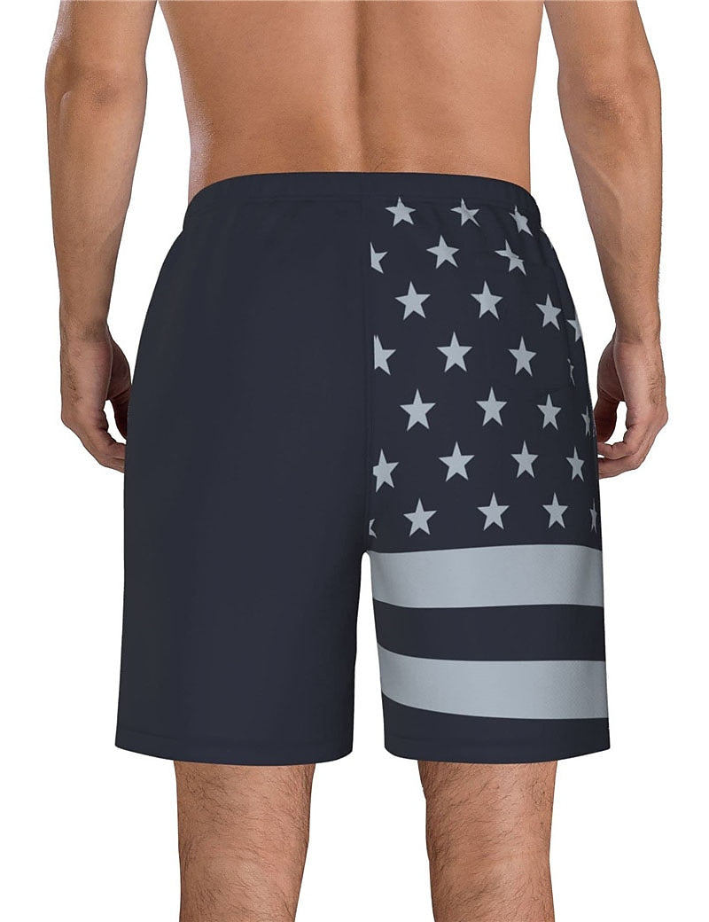 Graphic Prints American Flag Shorts