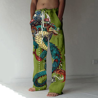 Dragon Abstract 3D Printed Casual Pants