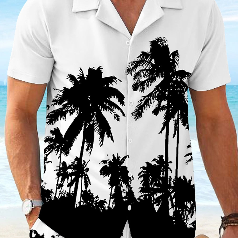 Splash Ink Coconut Palm 2 Piece Shirt Set